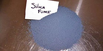 A picture of a silica fume sample being tested