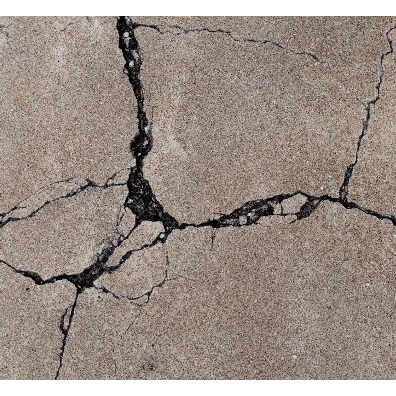 Concrete Slab with Cracks Needing Repair