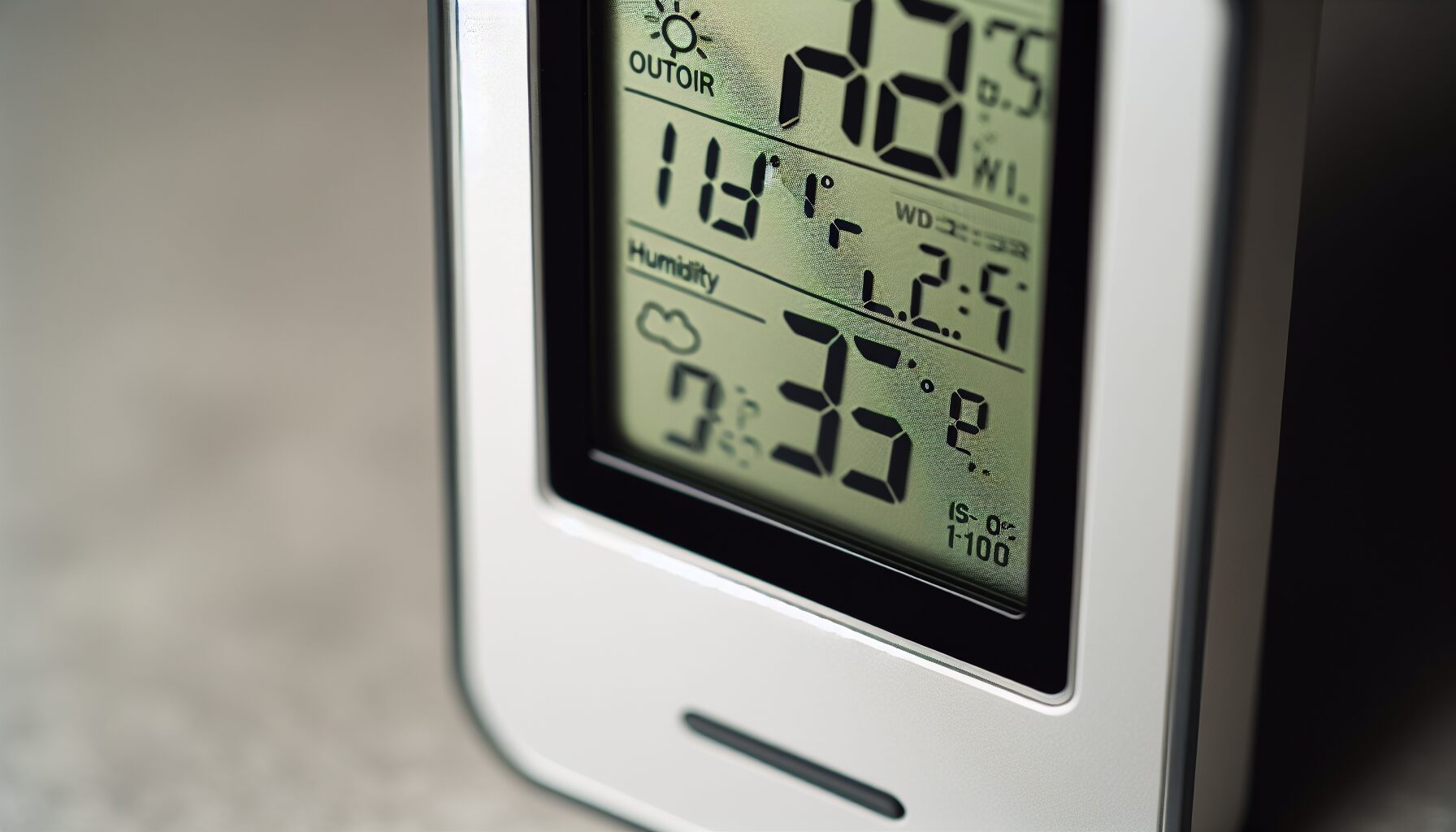 Digital Display of a Indoor and Outdoor Thermometer