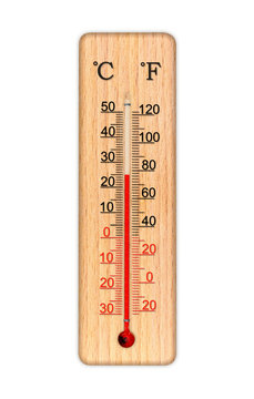 A thermometer showing 75°F in Fahrenheit scale