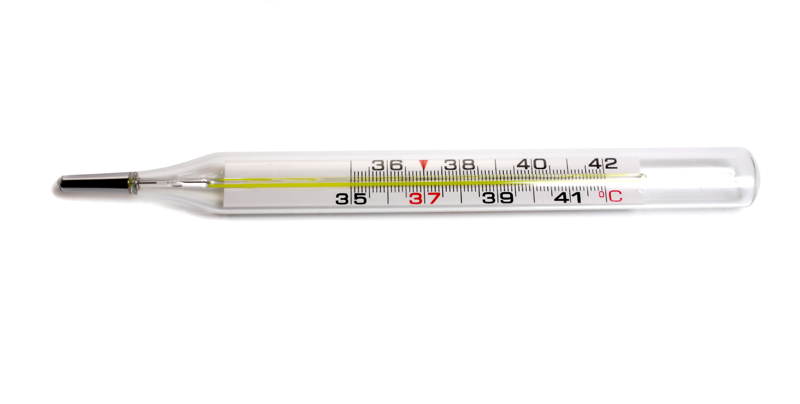 Easy To Read Temperatures on a Glass Thermometer