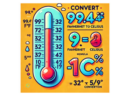 Convert 99.4 F to C: Fahrenheit to Celsius Conversion