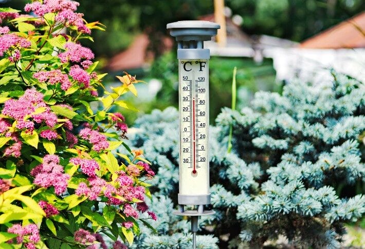 Outdoor Waterproof Thermometer in Garden