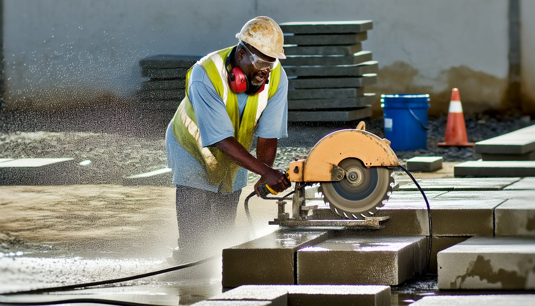 Cutting Concrete Pavers