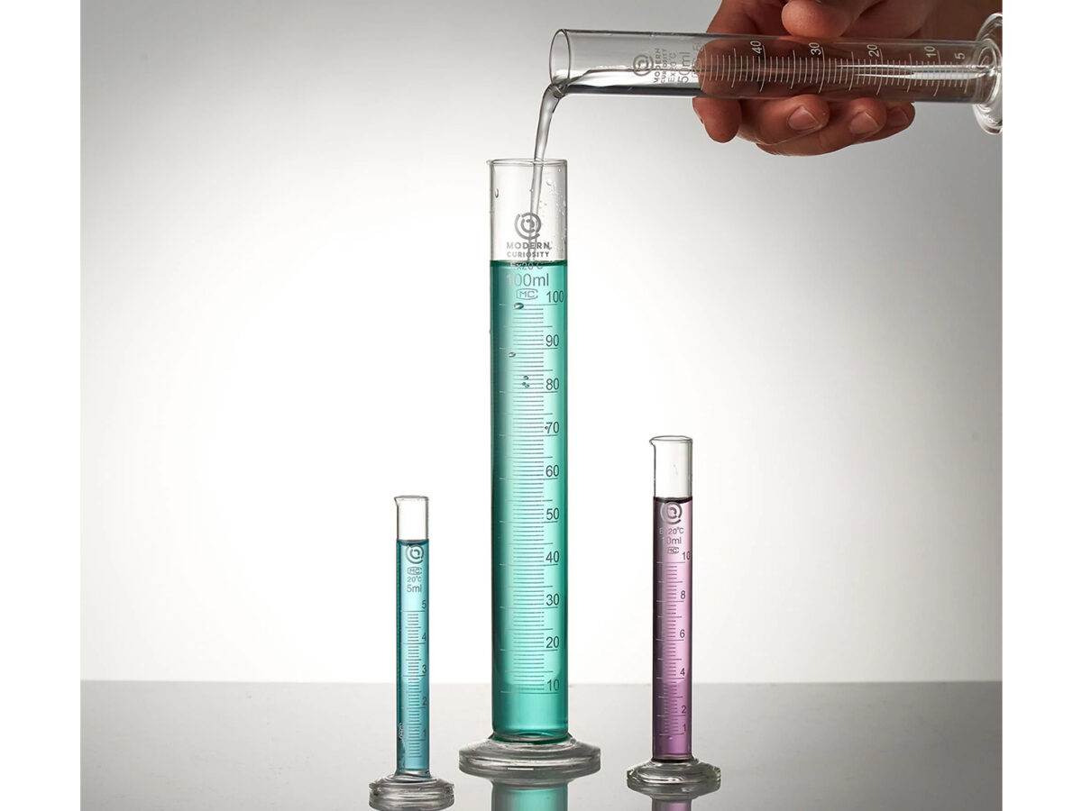 Graduated Cylinder Meniscus A Meniscus Is Seen Along The Edges Of This