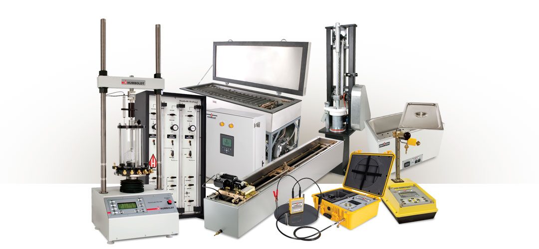 Geotechnical testing equipment on a construction site