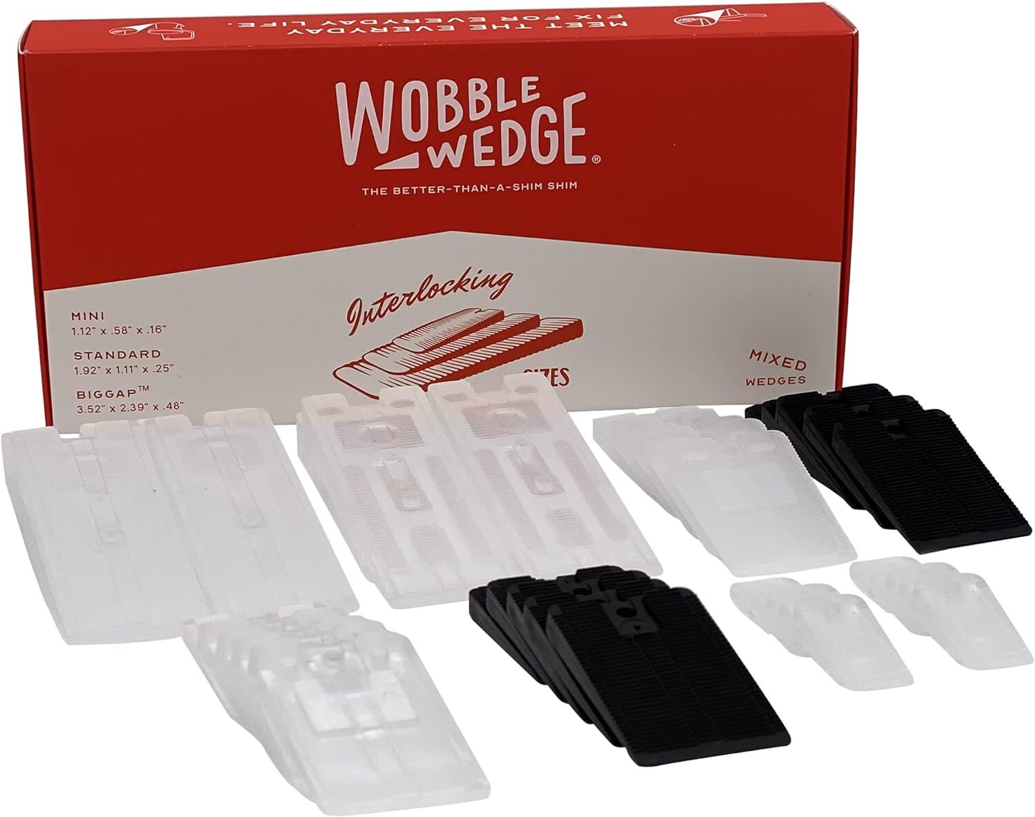 Assorted plastic shims and wedges